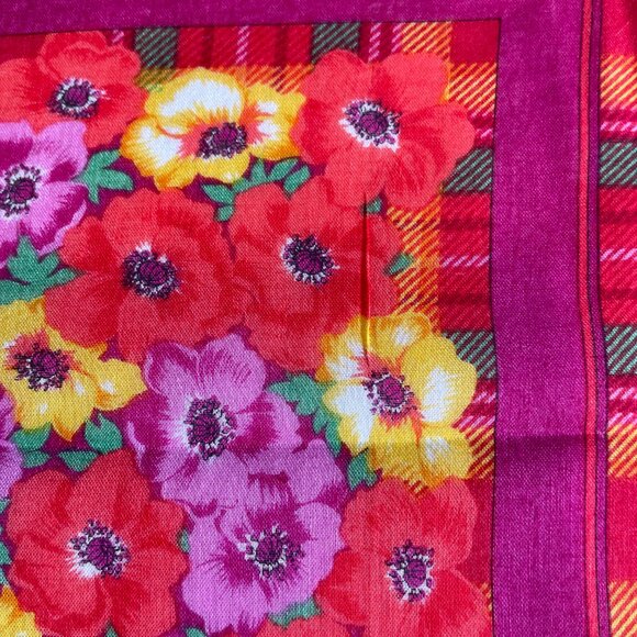 Vintage Ungaro Paris Cotton Handkerchief Scarf – Floral Print - Picture 6 of 10